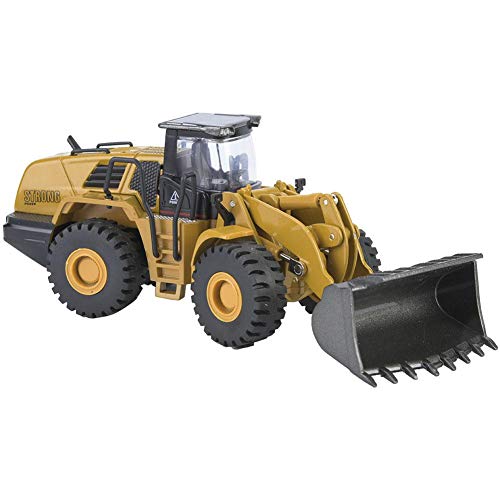 Drfeify Remote Control Construction Car, RC Alloy Wheel Loader Car RC Engineering Truck