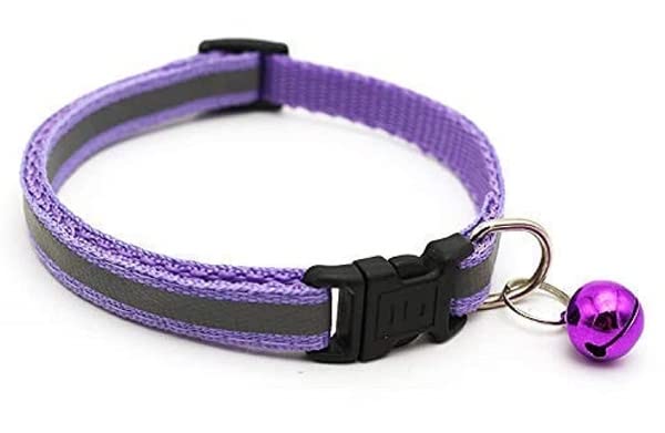 Litvibes Cat collars Breakaway with Bell & Reflective Design,Kitten & Small Dogs Soft Adjustable,Safe,Solid & Protection for Cats & Puppies,Cute Kitty Neckband with Reflective Design - (PURPLE) (B0BNBWL4CQ) Amazon Price History, Amazon Price Tracker