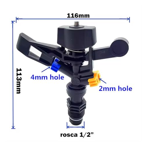 Aspersor Irrigador De Impacto 360º Diametro 30 Metros Pasto Horta Jardim