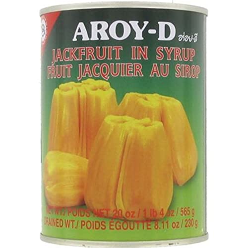 AROY-D Fruit de Jacquier thaïlandais au sirop en conserve - Marque AROY-D - Fruits exotiques - 565G (Lot de 24 boîtes)