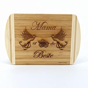 Personalisiertes Hackbrett mit Gravur 'Mama ist die Beste'