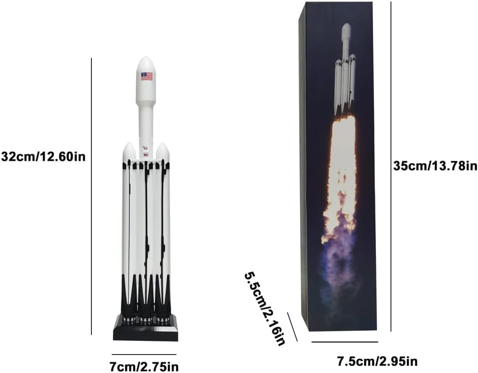 PenJiaKun Space X Falcon Heavy 1/233 Diecast Rocket Model