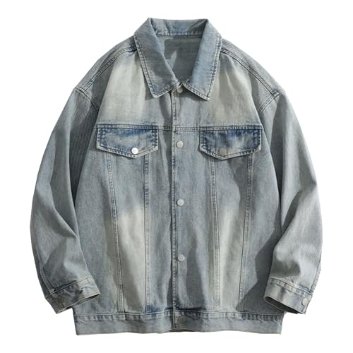 Veste en jean pour homme style vintage et coupe loose décontractée