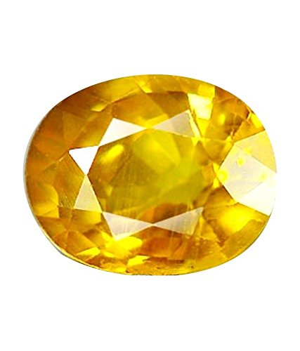S KUMAR GEMS & JEWELS Certified Natural Yellow Sapphire (Pukhraj) 10.25 Ratti