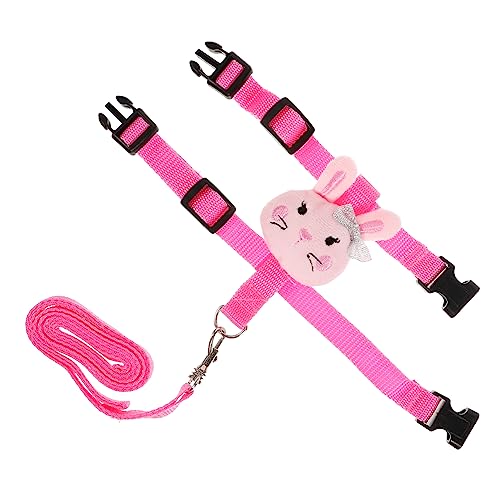 MERRYHAPY Rabbit Harness Leash Adjustable Harness Set for Small Pets Traction Rope for Outdoor Walking Running