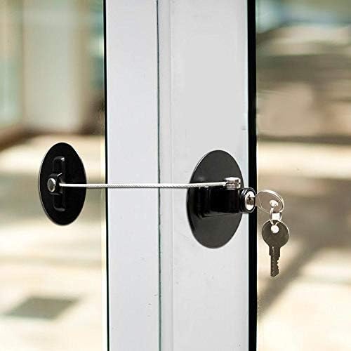 Children Safety Lock Cylinder Cabinet Safety Limit Lock with Stainless Steel Key Cylinder for Window Refrigerator