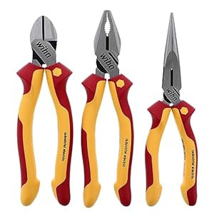 Wiha 32981 Insulated Industrial Pliers/Cutters Set, 3-Piece