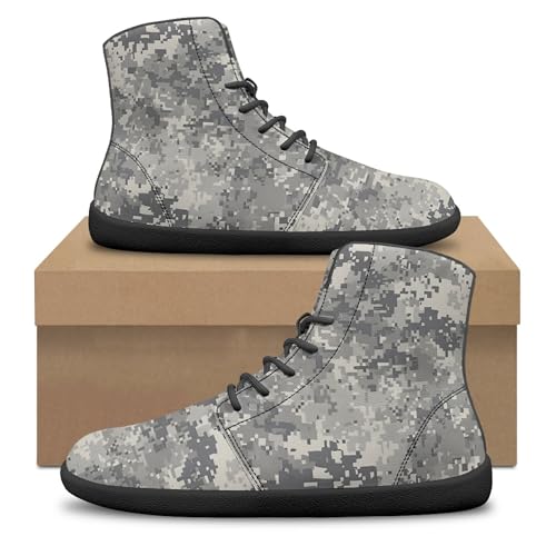 Image of Fashion Print Womens Mens High Top Barefoot Sneakers Flat Shoes