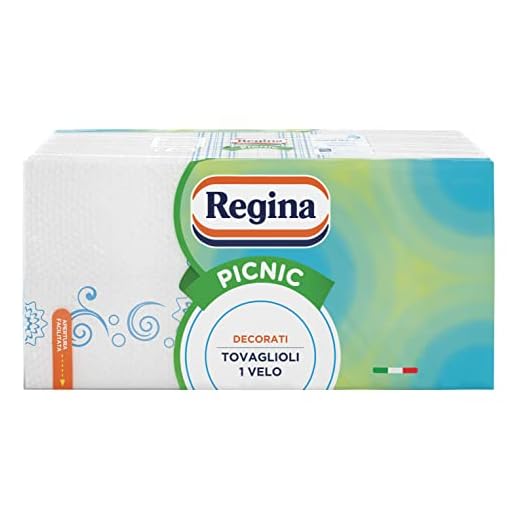 Regina Picnic - 162 Tovaglioli a 1 Velo, Pratici e Vivaci, Decorazioni Assortite, 100% Pura Cellulosa Certificata FSC®