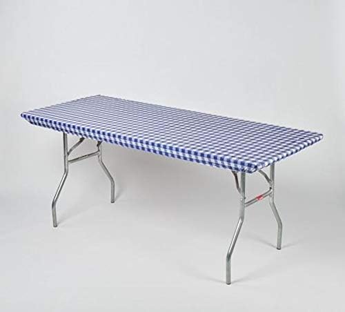 30" X 72" Blue & White Gingham Check Kwik Covers-6 Pack