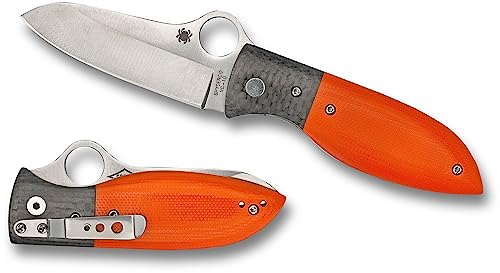 Spyderco Firefly G-10 Orange Plain Edge Knife