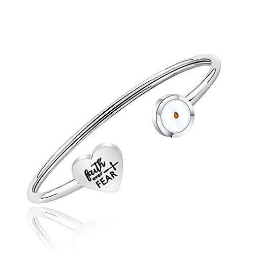 FAADBUK Christian Mustard Seed Bracelet Christian Gifts Faith Over Fear