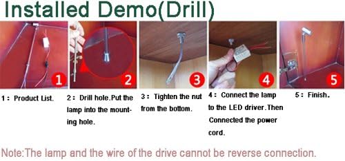 1W 30cm LED Pole Light Fixture Spot Post Lamp Bulb High Power Silver Shell