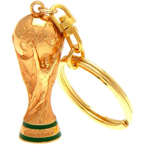 RAN FIFA World Cup Qatar 2022 3D Trophy Keyring Official Merchandise, Gold, Approx 40mm x 15mm x 15mm Cover