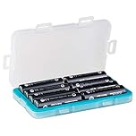 JJC Moistureproof Battery Case Batteries Storage Box Holder Organizer for 8X AA Battery or 14500 Rechargeable Battery, Battery Carrying Case Holder