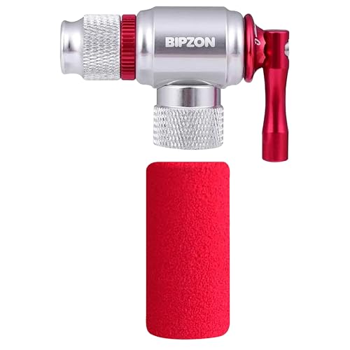 BIPZON Inflador de CO2 para ciclismo, bomba de neumáticos de bicicleta, herramientas pequeñas, compatible con válvulas Presta y Schrader rápida y fácil, bombas de neumáticos para bicicletas de