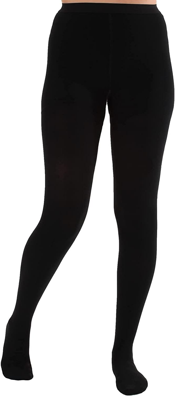 Plus Size Opaque Compression Tights for Women 20-30mmHg - Womens Graduated Support Stockings for Varicose Veins Circulation, Pregnancy, Edema - Black, 5X-Large - A204BL8