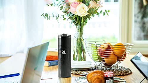 Bzyoo Brew 15Oz Stainless Vacuum Insulated Skinny Tumbler Coffee Drinking Mug Water Thermal Bottle With Leak Proof Lid For Everyday Use Or Holiday Gifts (Organica Black, Bpa Free) #TOP2