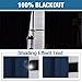100% Blackout Curtains for Bedroom 84 Inches Long Thermal Insulated Lined Curtains for Living Room Double Layer Full Light Blocking Energy Saving Grommet Drapes Draperies, 2 Panels, Navy Blue