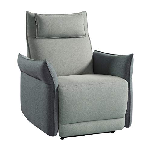 Homelegance Power Reclining Chair with Adjustable Headrest & Arm, 40" W, Gray