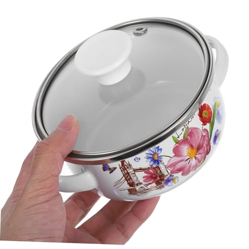 Set de marmites émail pot de cuisson à fond plat pour soupe - 4