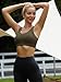 RUNNING GIRL High Impact Sports Bras for Women,Racerback Running Bra Workout Crop Tank Tops Longline Sports Bra Push up(WX2667 Oak Brown L)