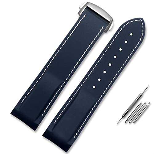 Bracelet de montre silicone 22 mm style Omega finition premium