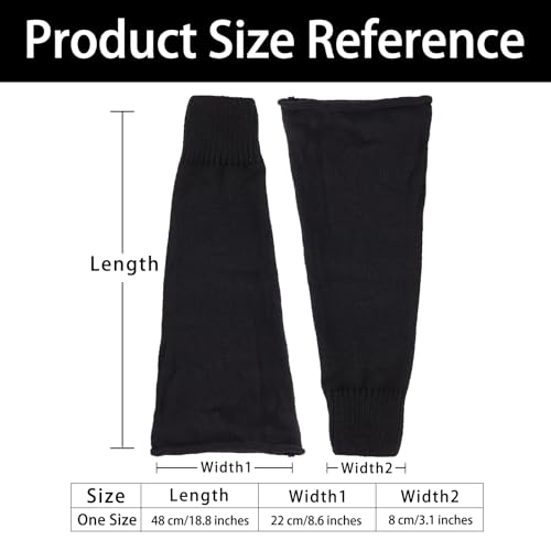Image of Junely 2 Pairs Leg Warmers for Women Kawaii Leg Warmer Cute Legwarmers Japanese Socks Halloween Goth Emo Gyaru Accessories