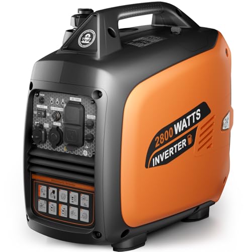 Efurden 2800-Watt Inverter Generator Gas Powered, Portable Generator for Camping, Emergency Home Backup, Super Quiet