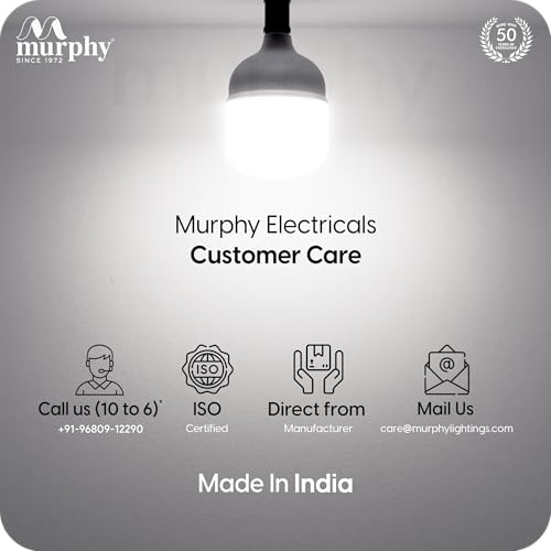 Image of Murphy 70W LED Bulb - Cool Daylight | High Wattage Energy-Saving Bulb | B22 Base | Long Life | 6500K Bright White | 2-Year Warranty (Pack of 4)