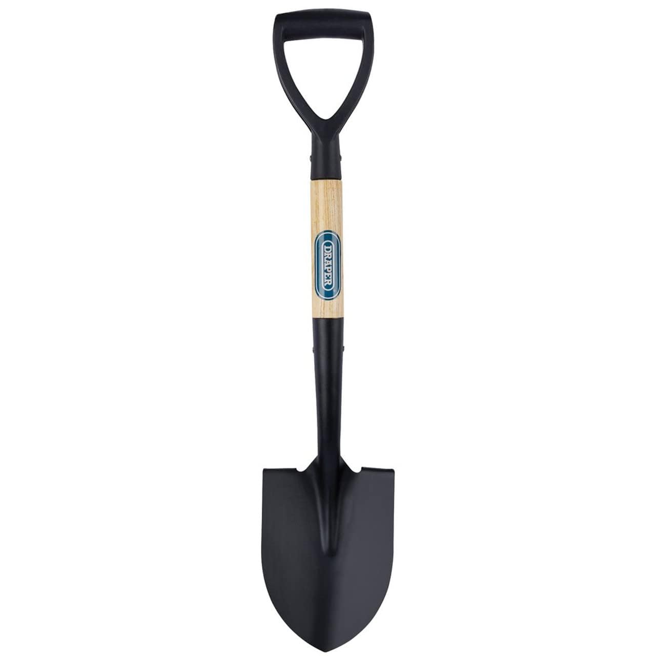 Draper, 15072, mini pala a punta arrotondata, con manico in legno, nero, 15072, 0V
