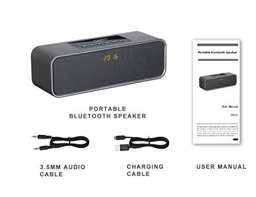 I-Tentek DY22L Portable Bluetooth Speaker, With10W Acoustic Driver, Led Display, Fm Radio, Alarm Clock thumb #6