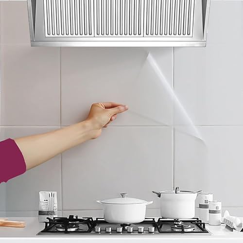 Image of Barebeauty 60 x 200 cm Kitchen Wallpaper, Self Adhesive Oil Proof Waterproof Wall Sticker for Kitchen, Anti-Mold Heat Resistant Backsplash Wall Covering (Pack of 5, 64.6 Sq. Ft. Approx)