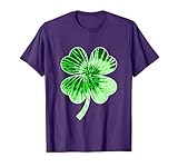 Nn Green Tie Dye Shamrock Four Leaf Clover For Irish T-Shirt