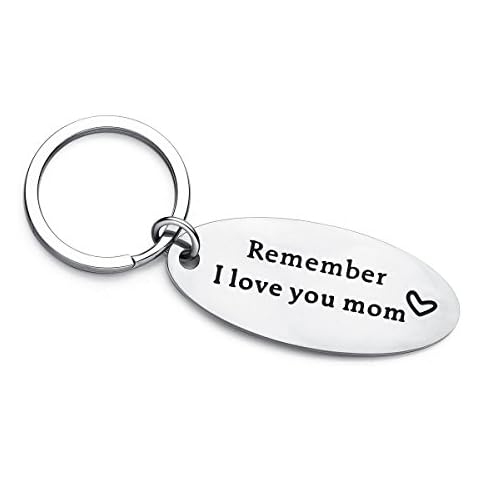 SOSOHOME Mother's Day Birthday Keychain- Remember I love you mom, Best Gift for Mom Cover