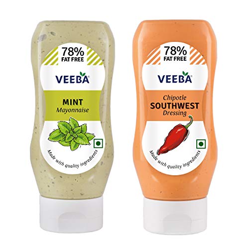 VEEBA Mint Mayonnaise & Chipotle Southwest Dressing Combo Pack (Pack Of 2) - 689 Gm