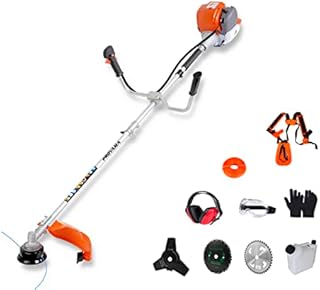 PROYAMA 40cc Gas Powered Brush Cutter, 4-Cycle Weed Eater, 3 in 1 Dual Line Gas String Trimmer and Grass Trimmer, Weed Whacker Extreme Duty