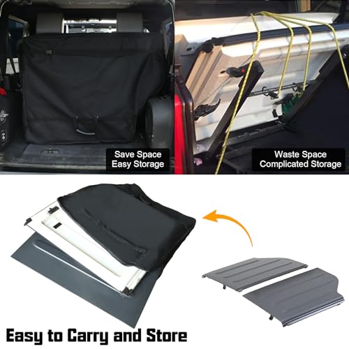 Image of D-Lumina Freedom Panel Hard Top Storage Bag Compatible with 2007-2024 2025 Jeep Wrangler JK JL 2 /4 Door & Gladiator (JT) 2020 2021 2022 2023 2024 2025 w /Carry Handle, Black