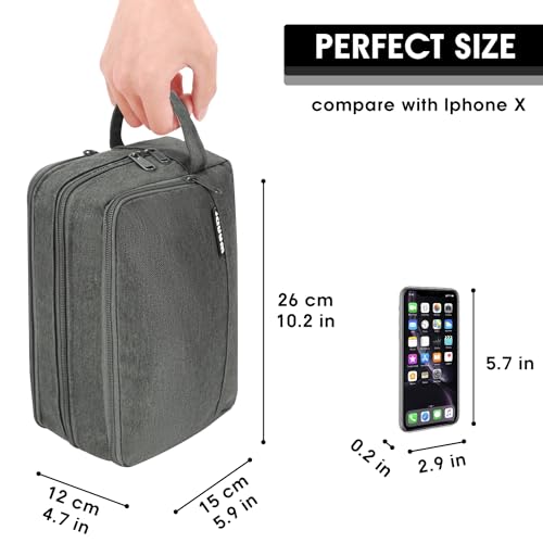 Image of WANDF Travel Toiletry Bag for Men, Small Dopp Kit for Toiletries