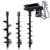 MMS Mini Skid Steer Loader Auger Attachments, Hydraulic Auger with...
