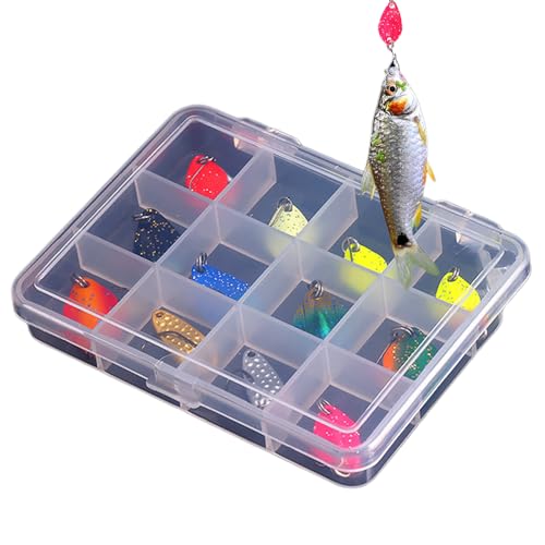 Anzuelos para graves – 12 señuelos giratorios duros para la – Señuelos artificiales para agua y salada, diseño compacto para aficionados, principiantes, familia, amigos y colegas