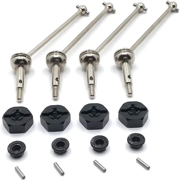 Metal Upgrade 12mm Adapter Front and Rear Driveshafts for WLtoys 144001 144002 144010 124016 124017 124018 124019 RC Car Parts
