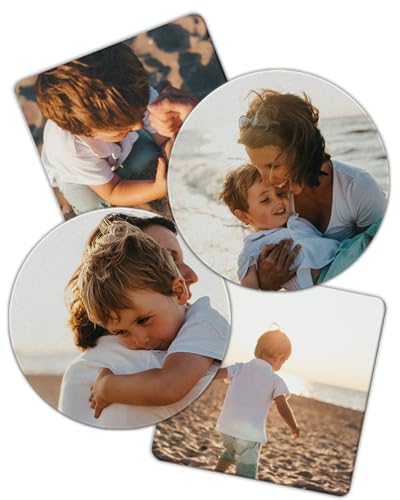 REGALOCREATIVO Imán Personalizado Cuadrado 8x8 cm. Pack 4