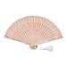 Sepwedd 50 Set Sandalwood Fan Wooden Hand Fan Baby Shower Party Favors with Organza Bags and Tassels Wooden Folding Fan