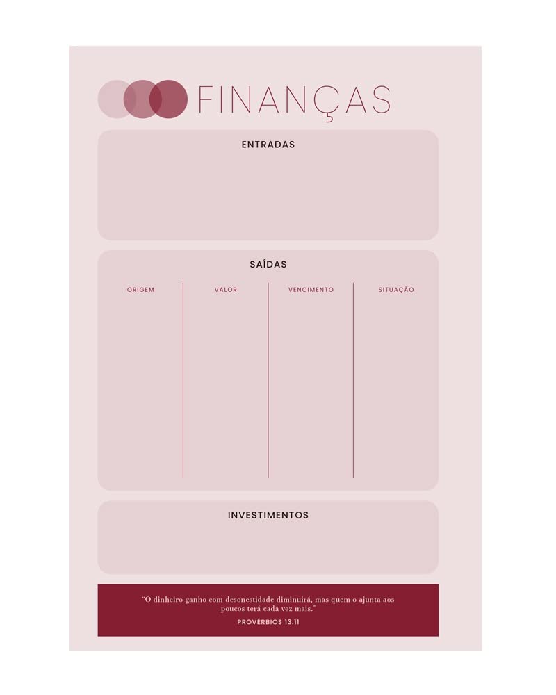 Planner Estações | Viviane Martinello - Em Portugues do Brasil - Viver Com Qualidade e Planejamento (Vermelho - Rosso)