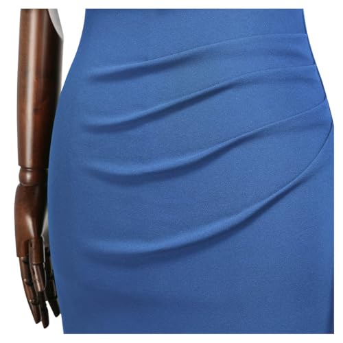 Image of Miusol Women's Retro 1950s Style Half Collar Ruffle Cocktail Pencil Dress