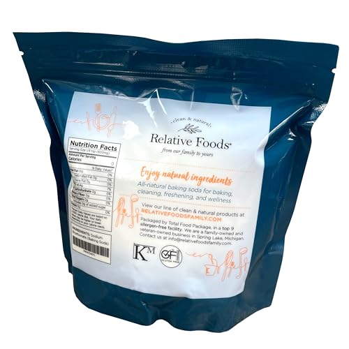 Baking soda (2 Lbs) for cooking, cleaning & More - Gluten Free sodium bicarbonate baking mix w/no preservatives - pure bulk baking soda for baking