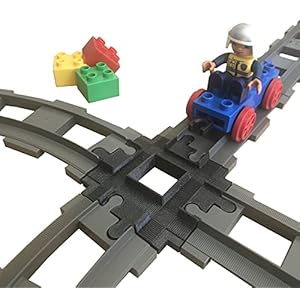 TracksCreations Crossover voor trein, compatibel met Duplo