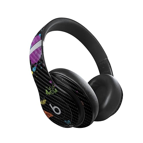 Image of MightySkins Carbon Fiber Skin Compatible with Beats Studio Pro - Splatter | Protective, Durable Textured Carbon Fiber Finish | Easy to Apply, Remove, and Change Styles
