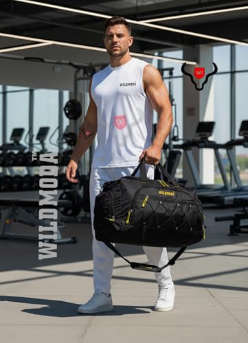 Image of 50L Duffel Travel Bag with Multiple Pockets | Ideal for Gym & Outdoor Trips (Black)